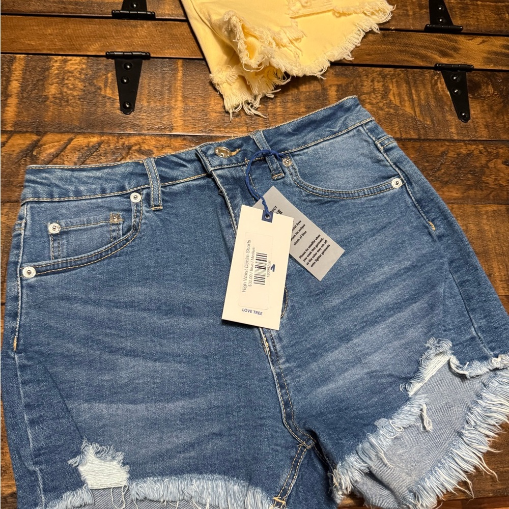 Love Tree Distressed Blue Jean Shorts